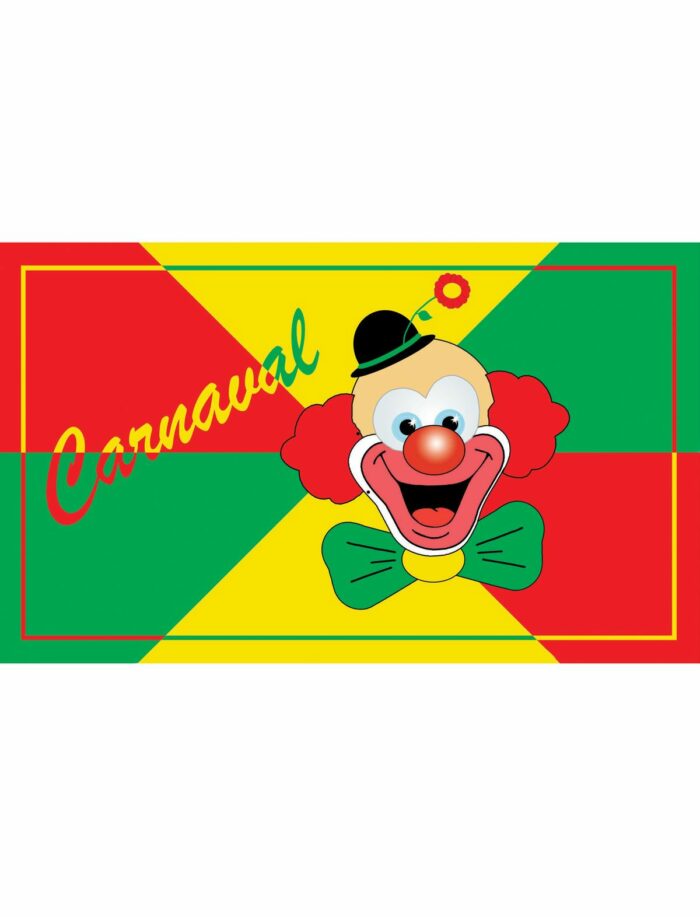 Vlag Carnaval met Clown 90x150cm