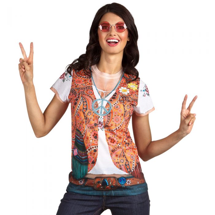 Shirt Fotoprint Hippie Dames