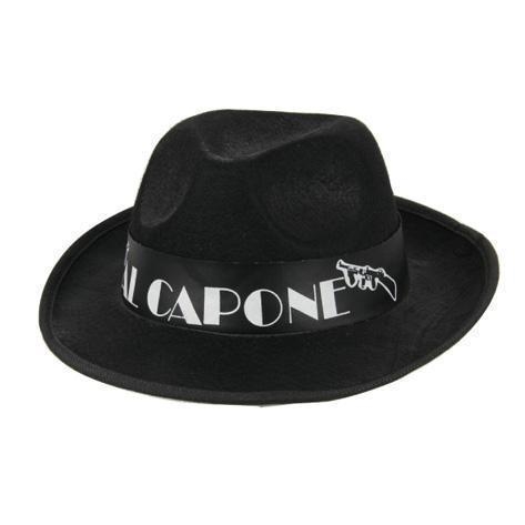 Al Capone Hoed Zwart met Band