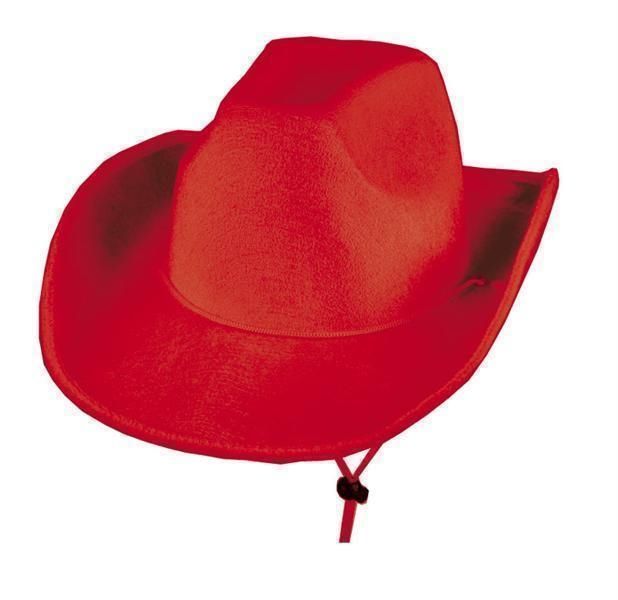 Cowboy Hoed Rood Velours