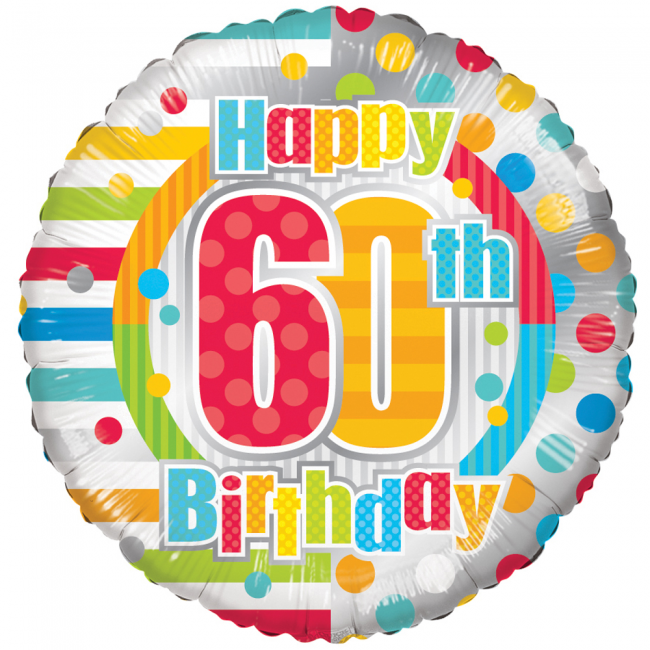 Folieballon Happy 60th Birthday 46cm