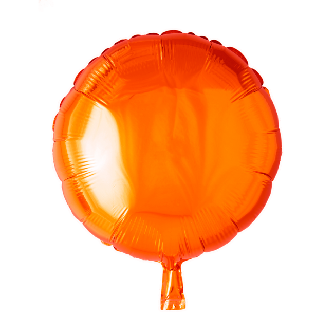 Folieballon Rond Uni Oranje 46cm