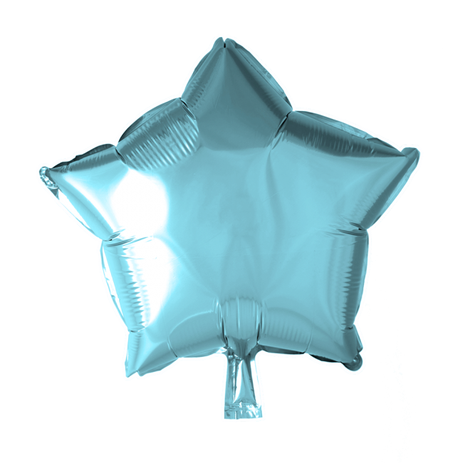 Folieballon Ster Uni Licht Blauw 46cm