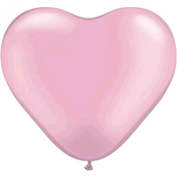 100st Hart Ballonnen Roze 6" (klein)