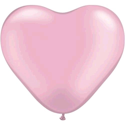 10st Hart Ballonnen Roze 6" (klein)