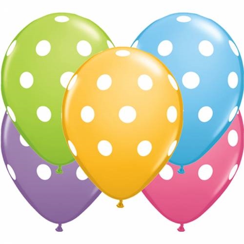 5st Helium Ballonnen Dots/Stippen 11"