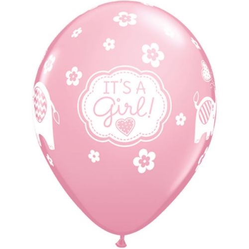 5st Helium Ballonnen Girl Olifant 11"