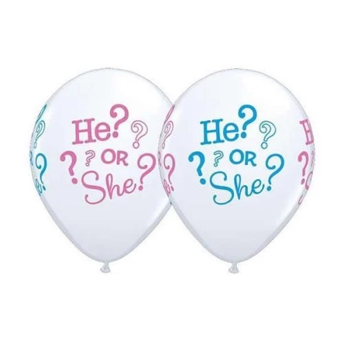 5st Helium Ballonnen He? or She? 11"