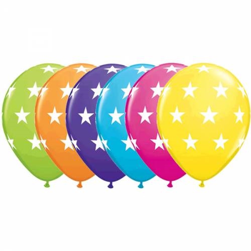 5st Helium Ballonnen Sterren Ass. 11"