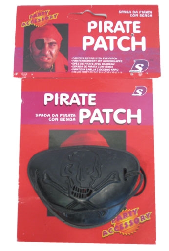 Ooglapje Piraat Hard Plastic met Elastiekje