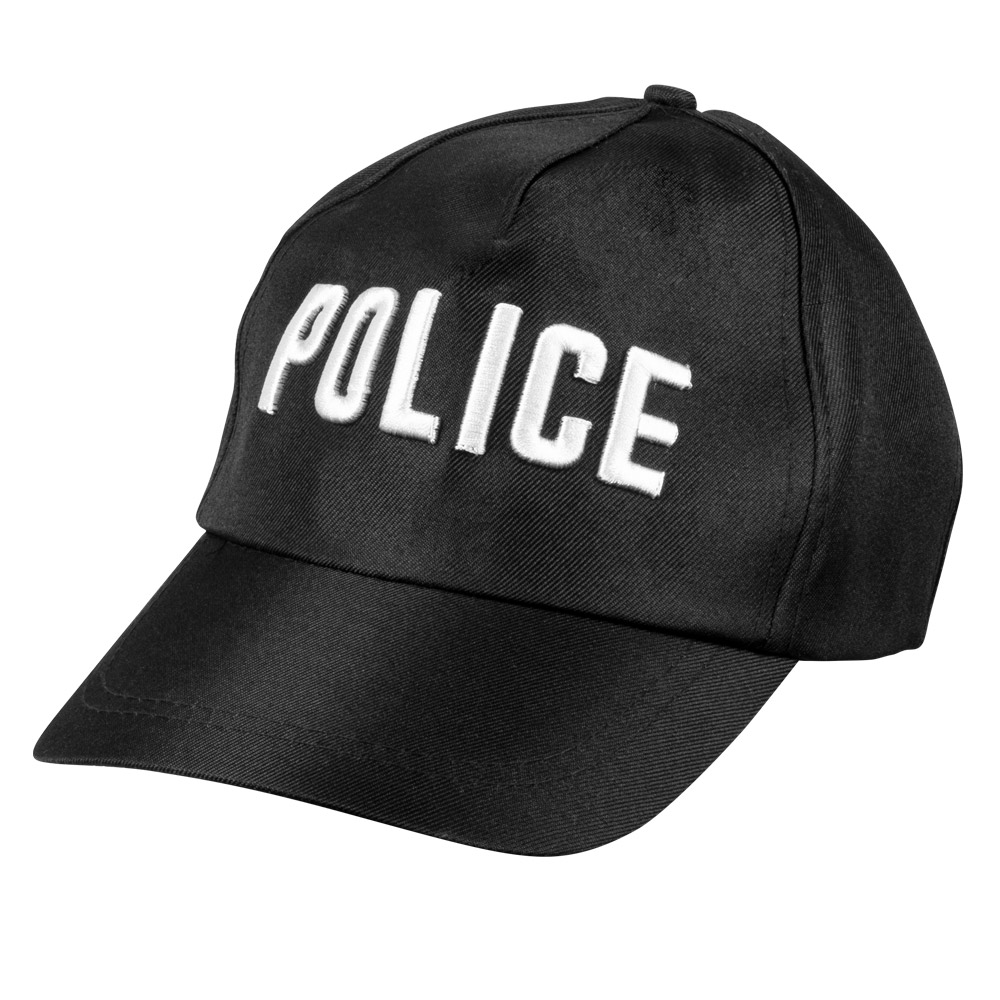Pet "POLICE" Zwart Verstelbaar