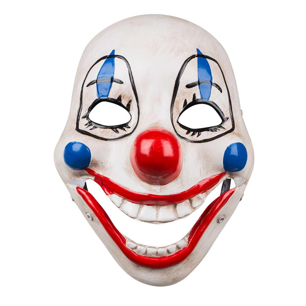 Plastic Masker Clown met Beweegbare Mond