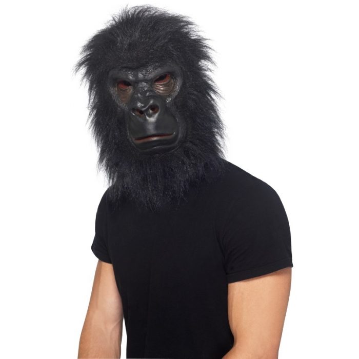 Rubber/Foam Masker Gorilla Zwart