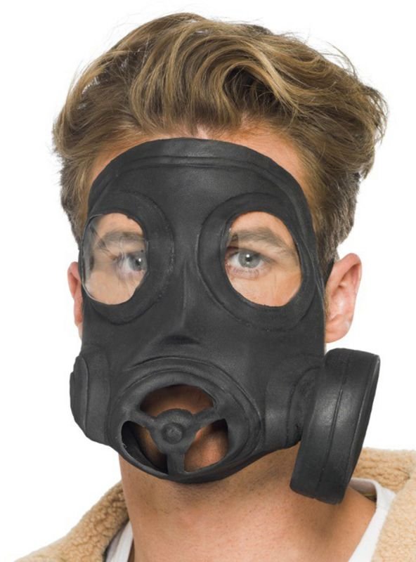 Rubber Gasmasker Zwart