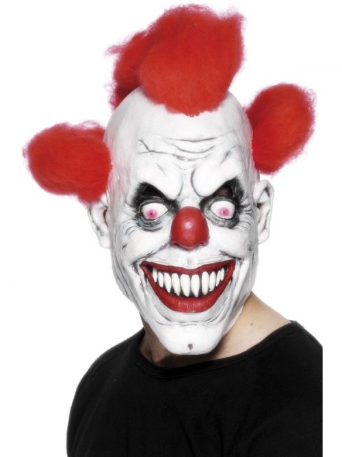 Rubber Masker Horror Clown Rood Haar