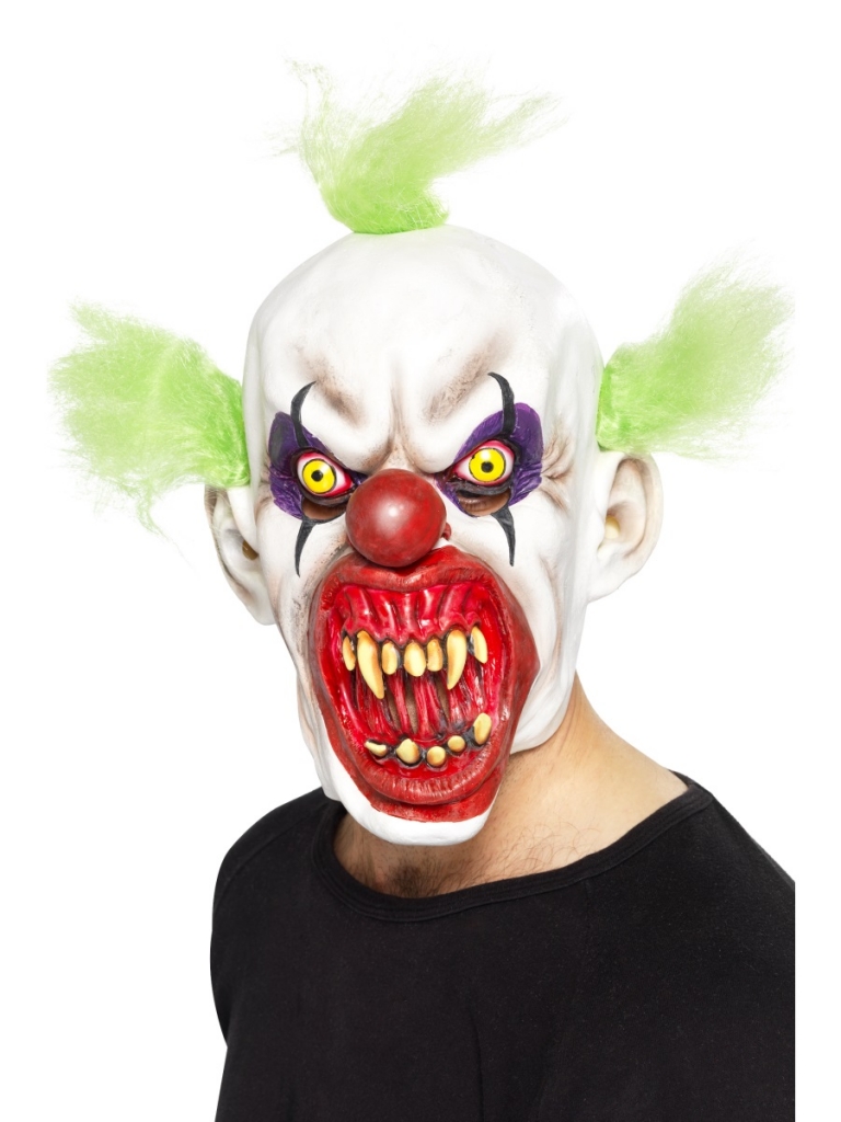 Rubber Masker Sinister Clown GroenHaar