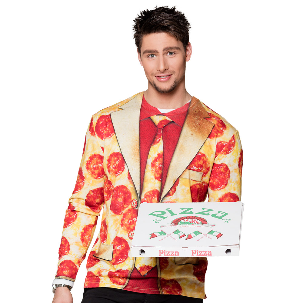 Shirt Fotoprint Pizza Heren