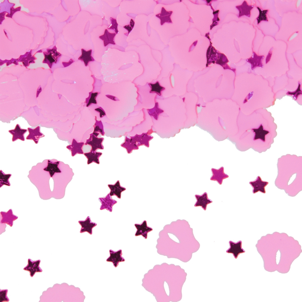 Sier-Confetti Voetjes Roze 15gram