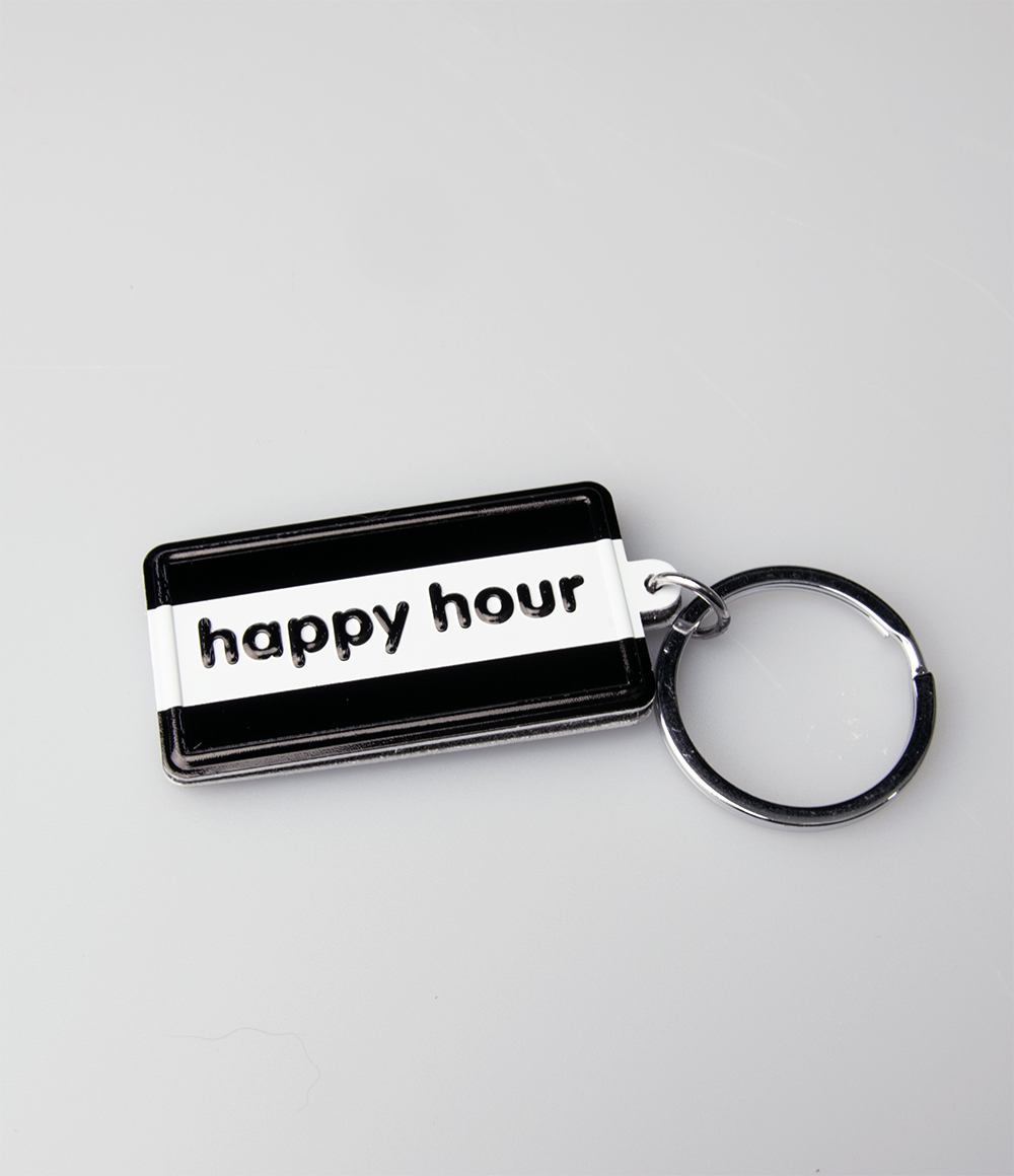 Sleutelhanger Black&White "Happy Hour"