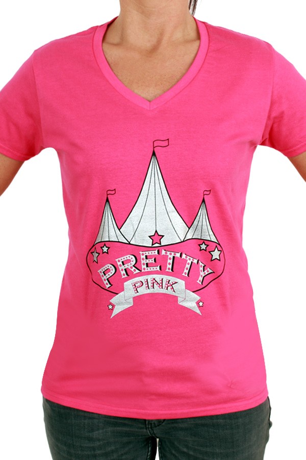 T-Shirt ''Pretty Pink'' Roze Dames
