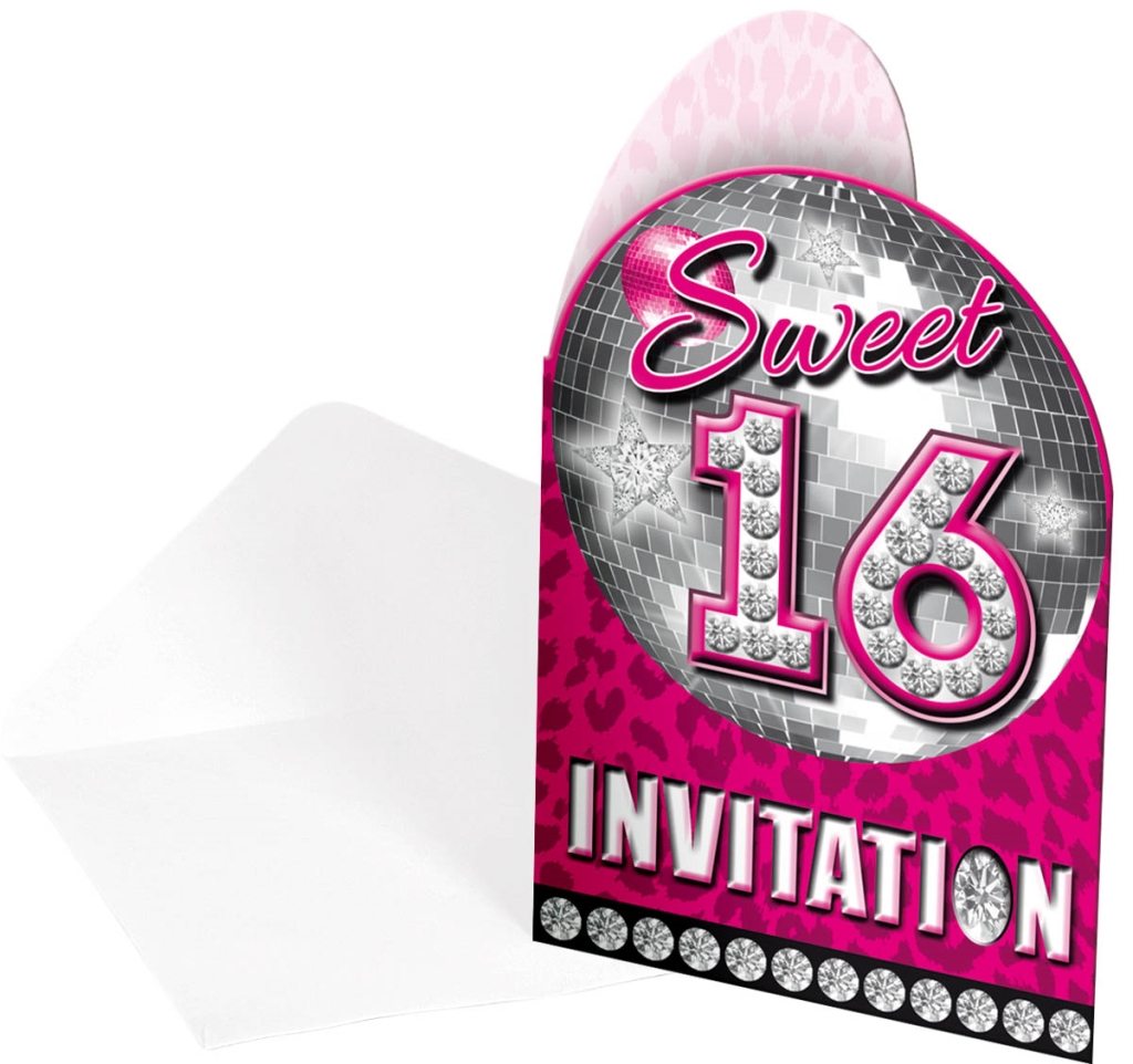 8st Uitnodigingen Sweet 16