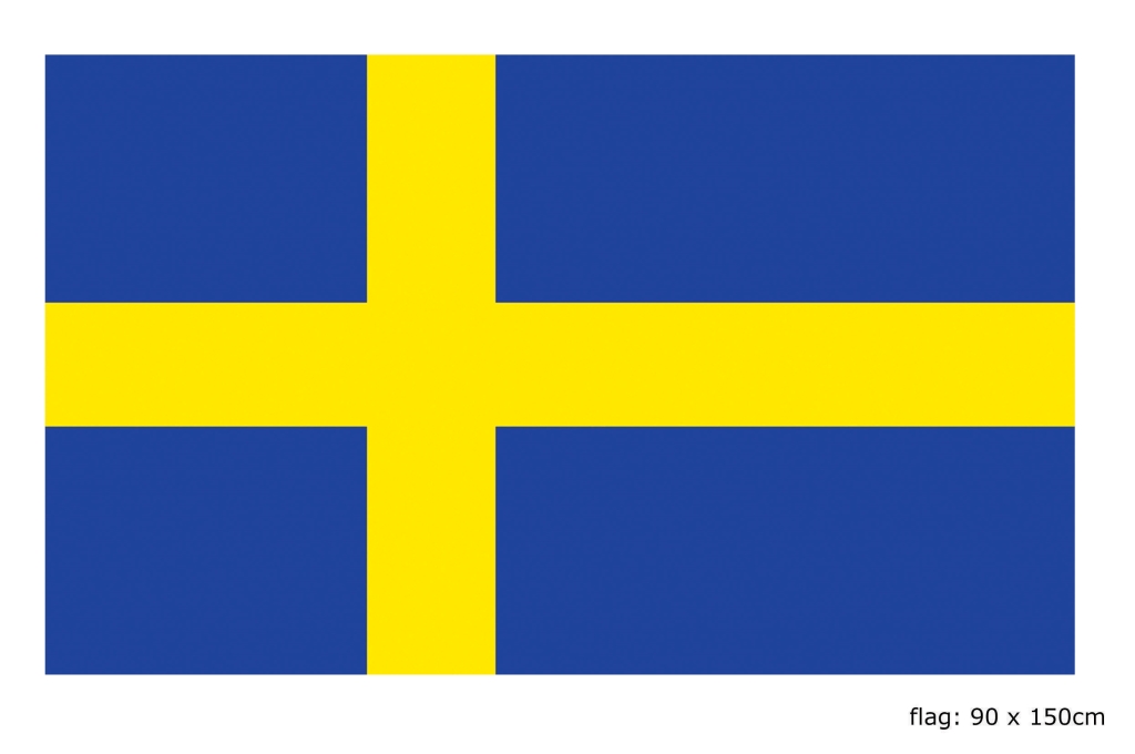 Vlag Zweden 90x150cm