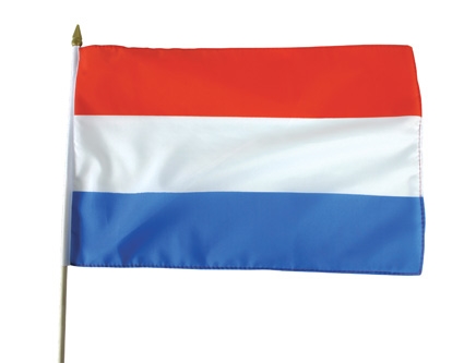 Vlag op Stok Nederland 30x45cm