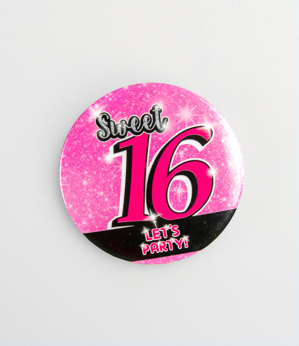 Button Sweet 16 Let's Party!