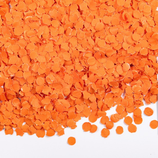 Confetti Oranje 1cm 100gram
