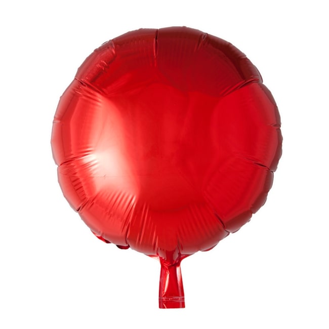 Folieballon Rond Uni Rood 46cm