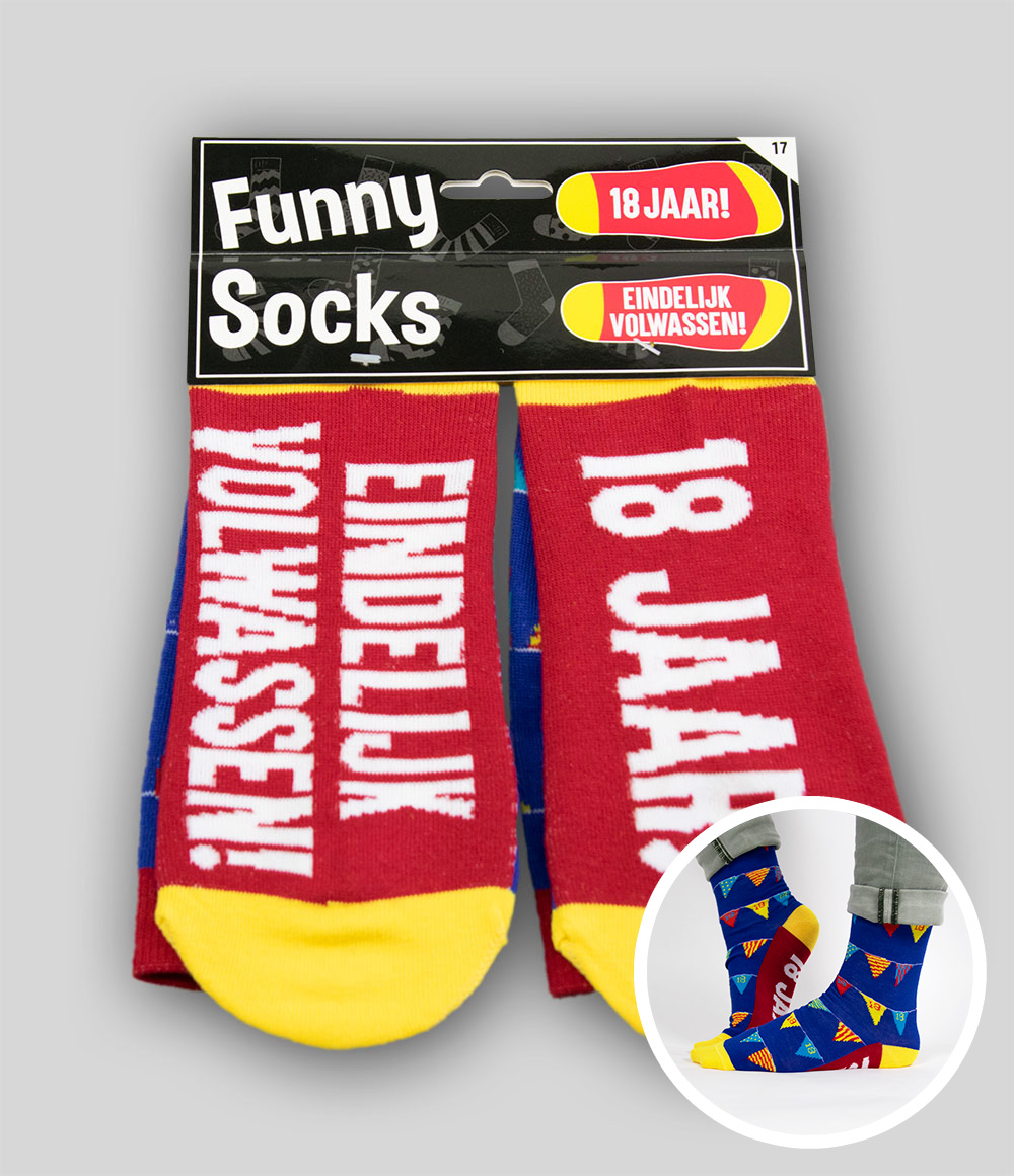 Funny Socks 18 jaar