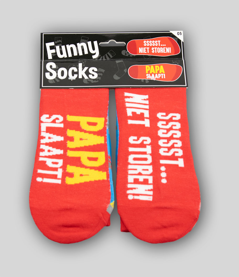 Funny Socks Papa slaapt!