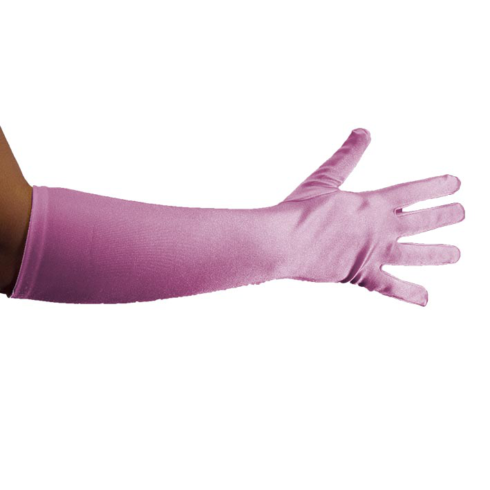 Handschoenen Satijn 40cm Roze