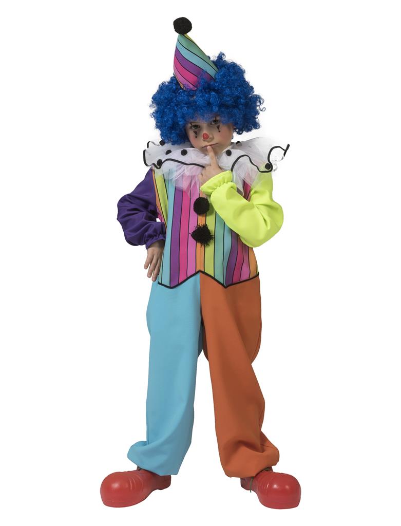 Kostuum Clown Regenboog Jongen