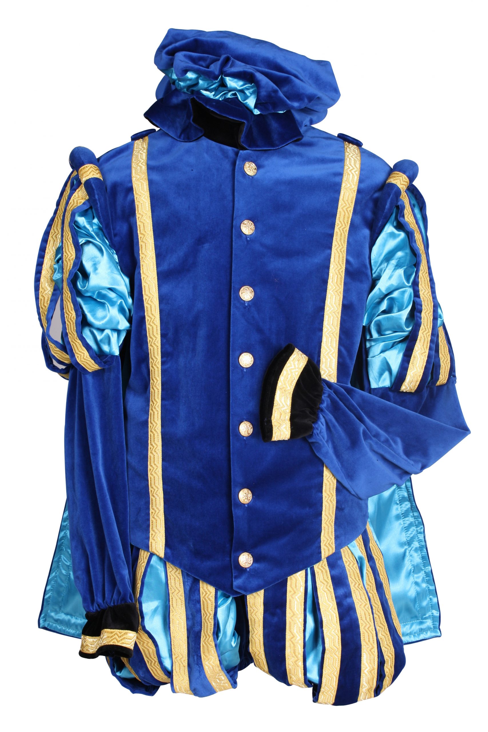 Kostuum Piet Malaga Blauw/Turquoise