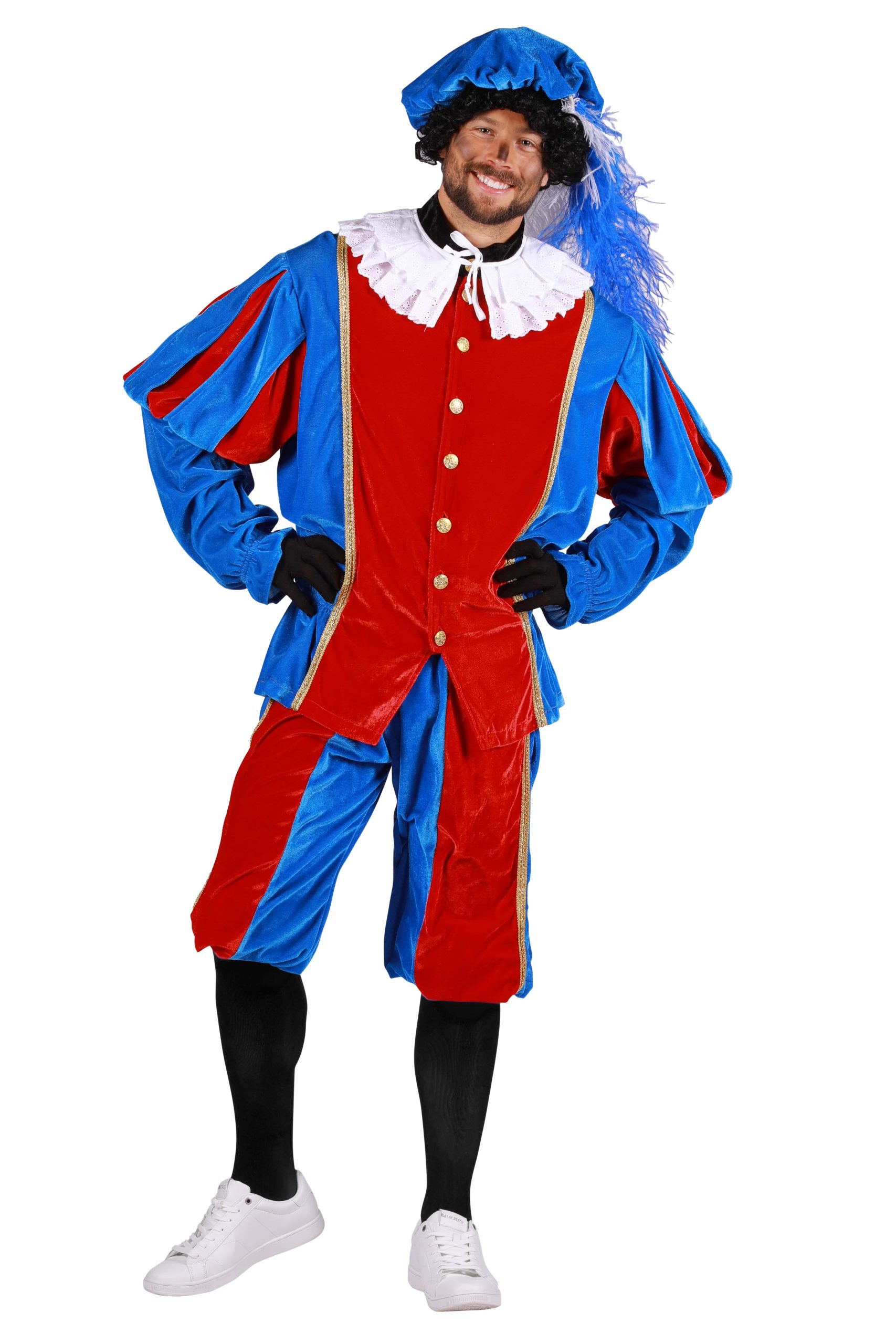 Kostuum Piet Populair Turquoise/Rood