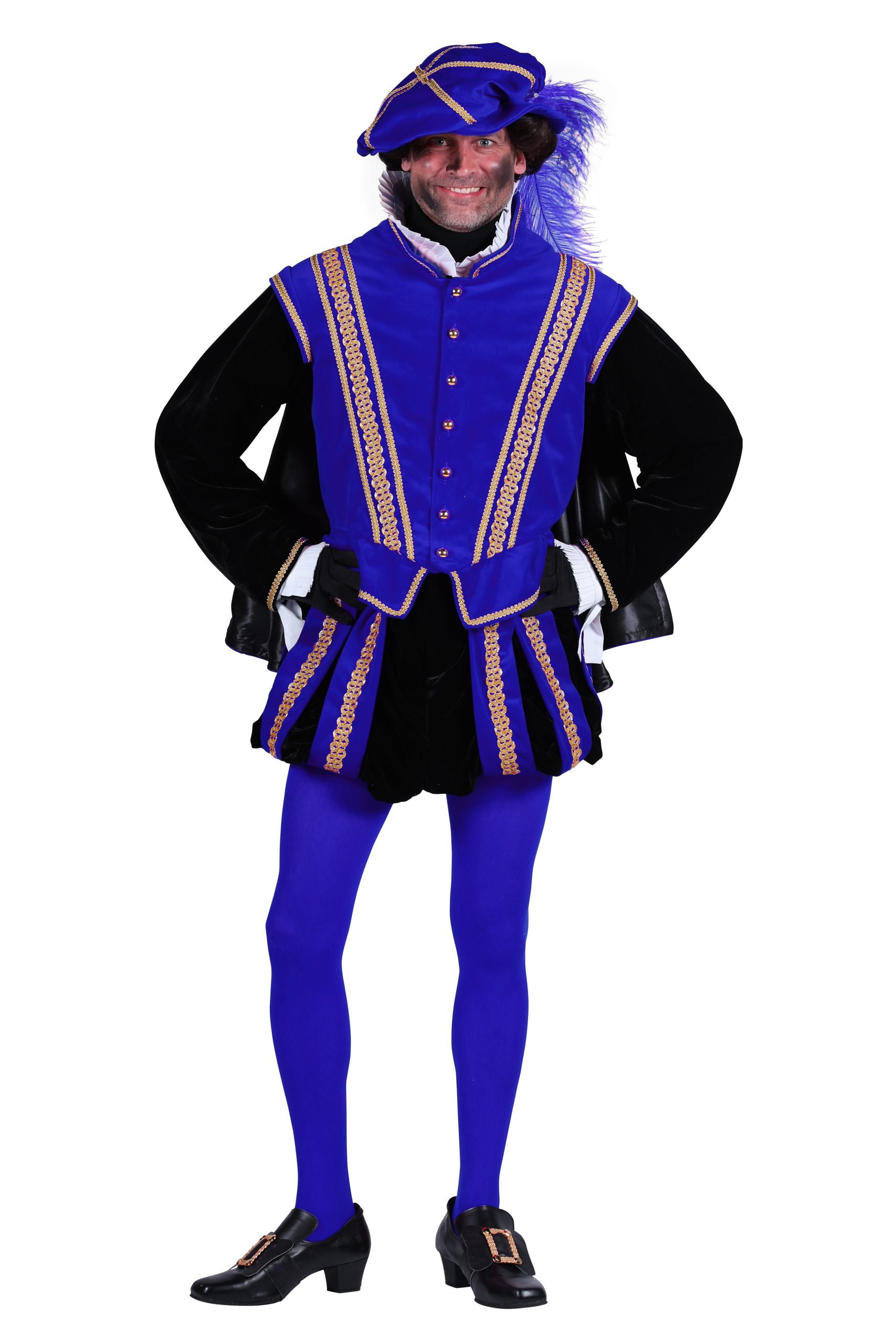 Kostuum Piet San Sebastian Blauw/Zwart Mt.XS