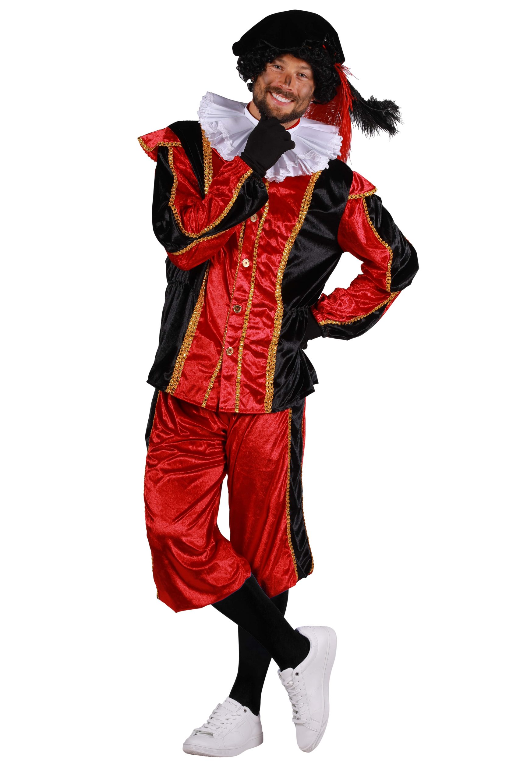 Kostuum Piet Tormolinos Rood/Zwart