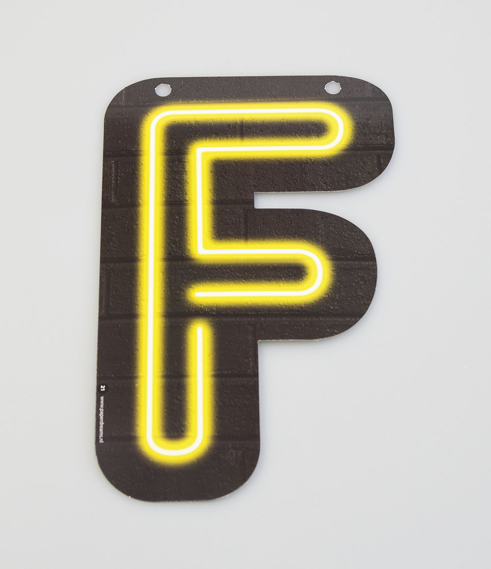 Letterslinger Letter-F Neon