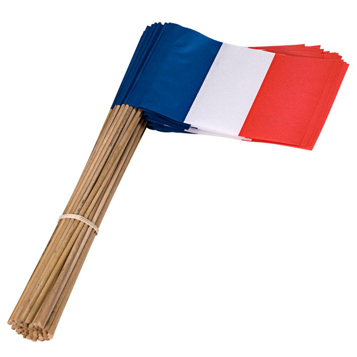 Vlaggetje Papier Frankrijk