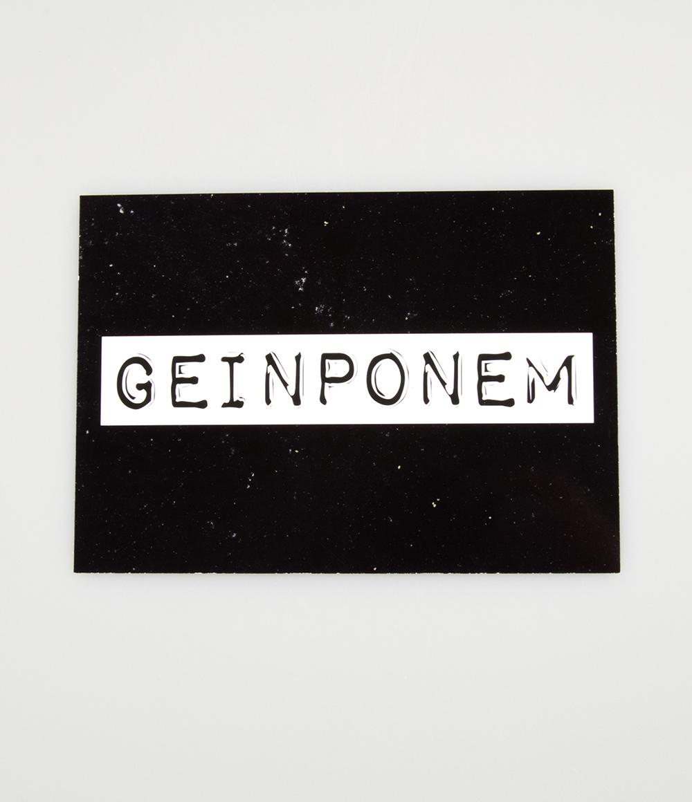 Wenskaart Black&White "Geinponem"