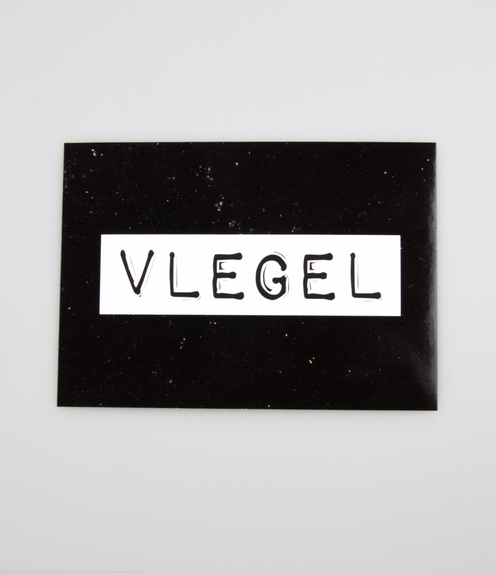 Wenskaart Black&White "Vlegel"