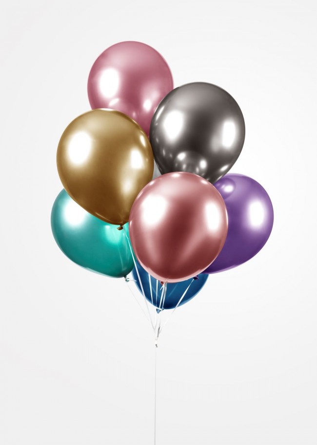 100st Chrome Ballonnen Assorti 12"