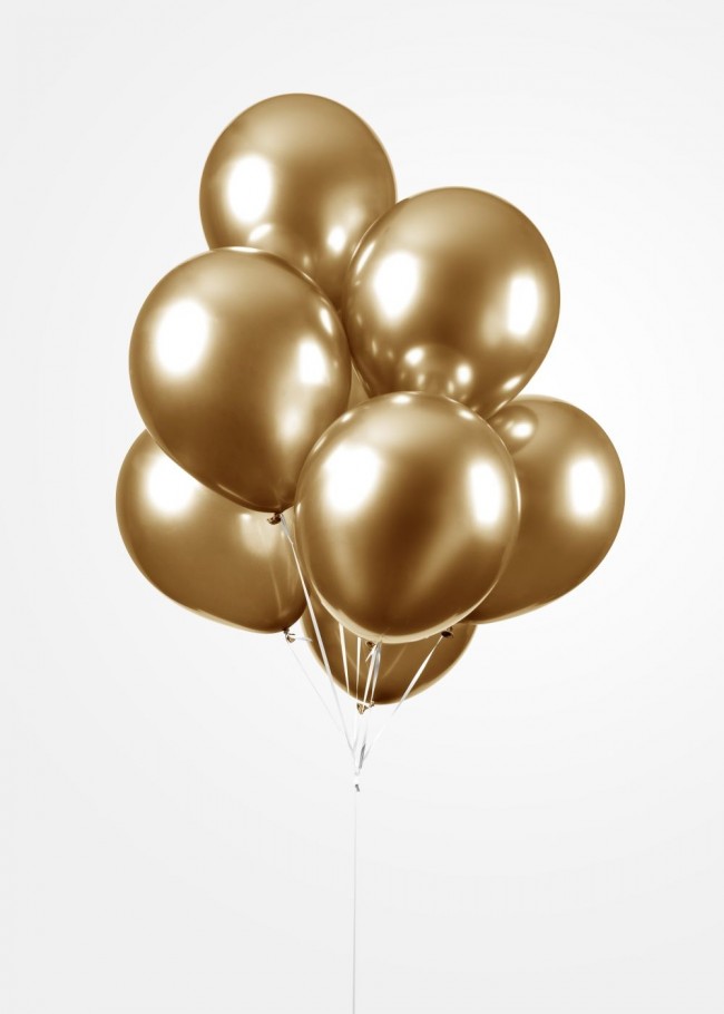 100st Chrome Ballonnen Goud 12"