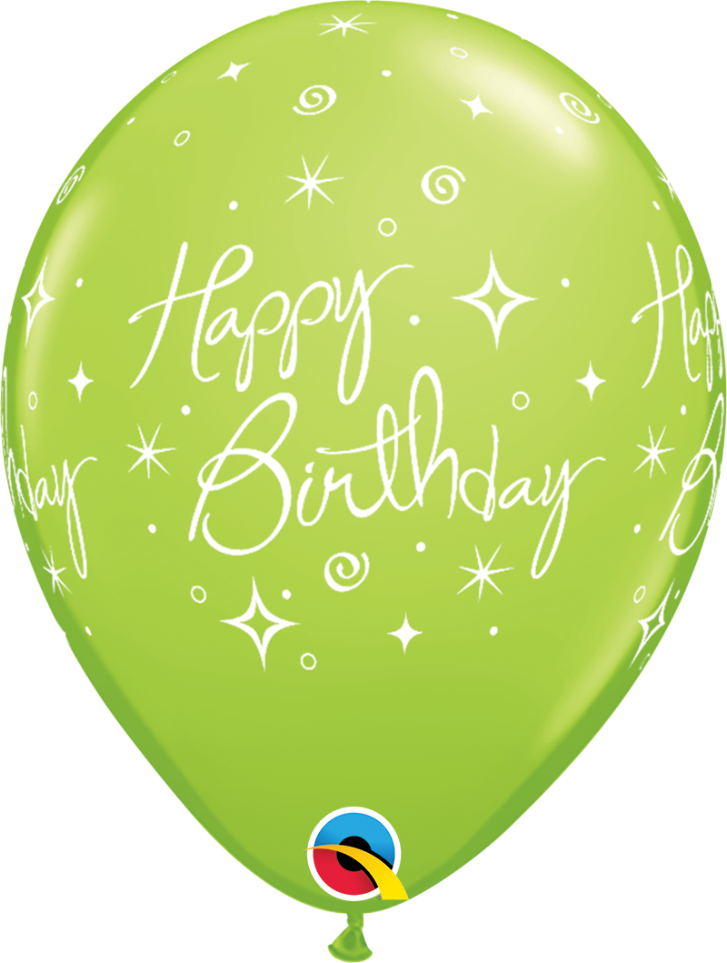 5st Helium Ballonnen H.Birthday (2) 11"