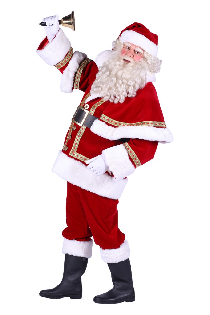 Kostuum Kerstman Fluweel Luxe Heren