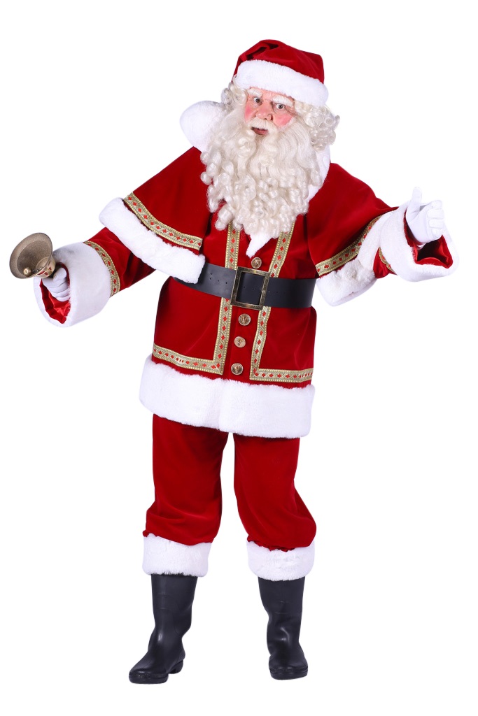 Kostuum Kerstman Fluweel Luxe Heren