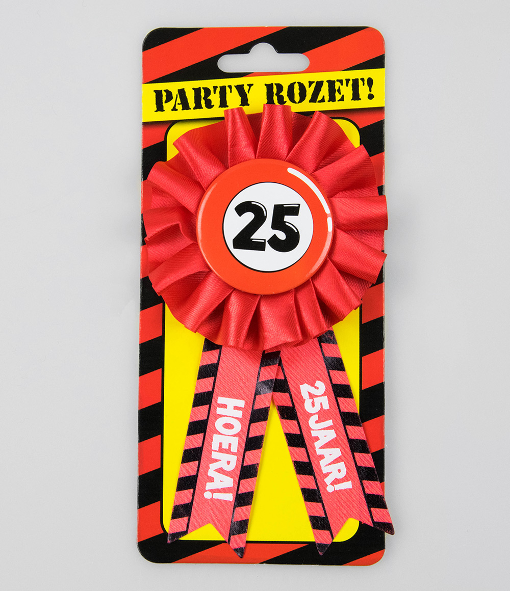 Party Rozet 25 jaar Verkeersbord