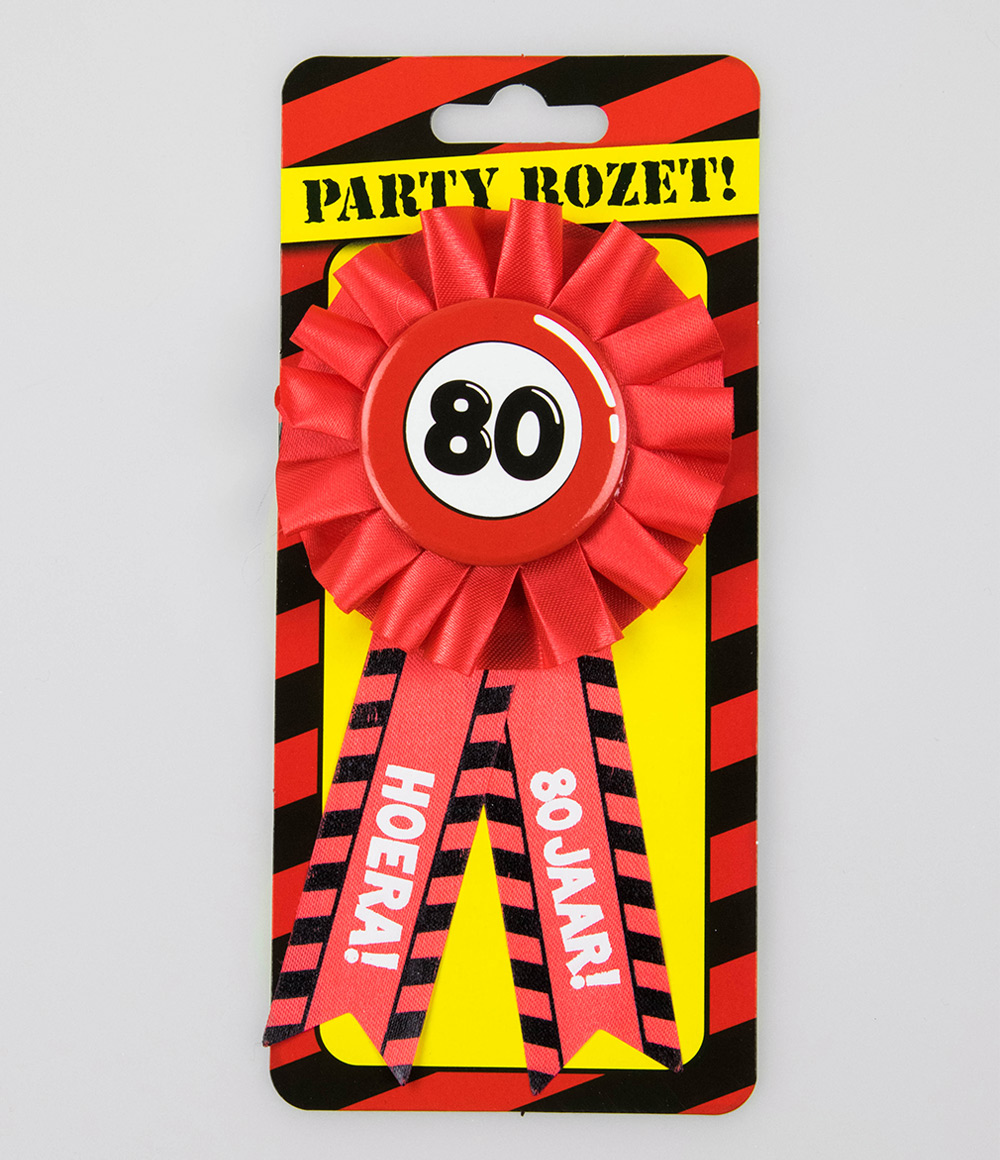 Party Rozet 80 jaar Verkeersbord