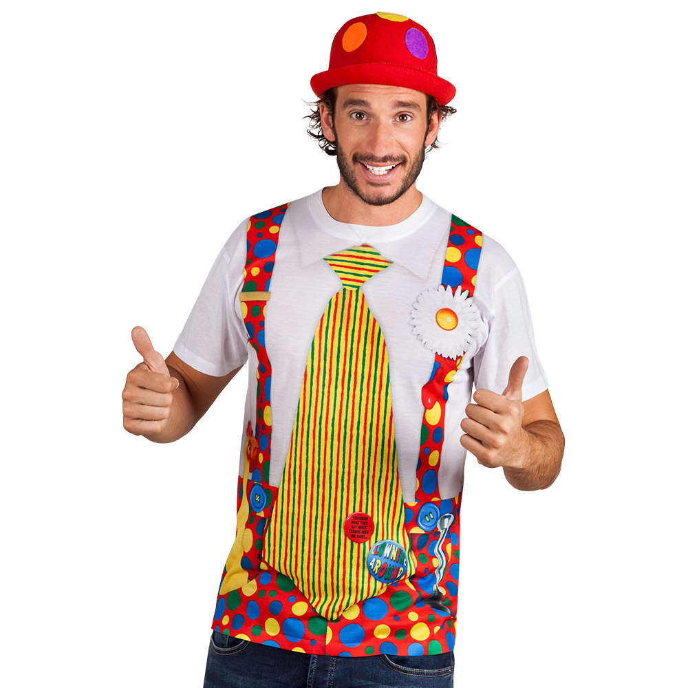 Shirt Fotoprint Clown Heren